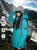 Chaqueta de Trekking Luotuo Western Sichuan para Mujer, Nueva Otoño e Invierno Talla Pequeña Resistente al Viento e Impermeable 3 en 1 para Montañismo para Hombre