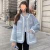 Abrigo de lana de cordero estilo Chanel para mujer, otoño e invierno 2023, estilo coreano, holgado, grueso, con piel sintética integrada en la parte superior