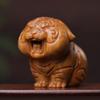 Talla de Madera de Tuya Tigre Literatura Adornos de Juego Mascota Tigrito Coche Madera Artesanías Pieza de Mano Zodíaco Pang Tigre