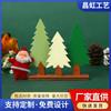 Casual y Lindo Dibujo Animado Artesanía de Madera Utilería para Fotografía Adornos de Decoración de Árbol de Navidad de Pino de Madera Hechos a Mano