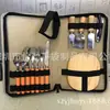 Conjunto de Tecido Oxford Bolsa para Louças Outdoor Bolsa para Utensílios de Cozinha e Cosméticos 600D Portátil Bolsa para Ferramentas de Churrasco e Cosméticos