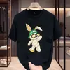 Camiseta curta casual folgada de algodão pesado de manga curta com gola redonda para homem gordo vestível de 300kg plus size para aumentar a silhueta camisa slim