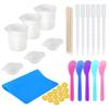 Diy Dripping Tool Set Silicone Pad Measuring Cup Stirring Rod Dripping Tool Ferramenta de gotejamento de resina epóxi