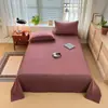 Nuevo juego de ropa de cama para el hogar 2026, 100% algodón cepillado y engrosado, color liso simple, suave y amigable con la piel
