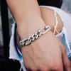 Nuevo pulsera de cadena cubana de 12 mm transfronteriza europea y americana hip-hop rap para hombre al por mayor