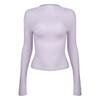 Nuevo Top Deportivo de Manga Larga con Medio Cuello Alto para Yoga para Mujer Primavera 2026, Ultraligero, Elástico, Transpirable