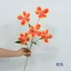 Flores Artificiales para Bodas, Decoración de Escena para Salón de Bodas, Escaparate de Centro Comercial, Tallo Único Impreso en 3D de 5 Cabezas de Orquídea Phalaenopsis