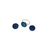 Pendientes Vintage Originales de Goteo de Aceite Azul Europeos y Americanos Moda Versátil Sencillos para el Trabajo Pendientes Redondos Traje de Pulsera