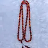 Pulsera Clásica de Ámbar Sanguíneo Birmano de 108 Cuentas Multicírculo de Ámbar Resina para Hombres y Mujeres Rosario Listo para Usar al por Mayor Zen