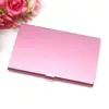 AMAZÓN Venta caliente estuche para tarjetas de presentación portátil de aleación de aluminio estuche para tarjetas de crédito de aluminio estuche para tarjetas de presentación de metal de color