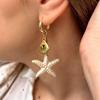 Brincos Femininos Atacado Europeu e Americano Transfronteiriço Estilo Férias no Oceano Nicho Luxo Leve Sofisticado Brincos Personalizados de Estrela-do-Mar