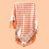 Bufanda Cuadrada de Satén para Mujer, Estilo Nuevo, 90 cm, Elegante, Estampado Geométrico de Lunares, Pañuelo para la Cabeza con Protección Solar, Bufanda de Seda, Venta al por Mayor
