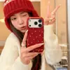 Adequado para Capa de Celular Apple 17 Pro, Atmosfera de Outono e Inverno, Iphone16, Estilo Fresco, 15, Estilo Simples, 14, Bolinhas Estilo Coreano