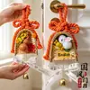 2026 Año Nuevo Festival de Medio Otoño Nudo Wanzi Colgante Decorativo Conejo Tejido de Bambú Adornos de Calabaza Puerta de Entrada Decoración de Sala de Estar