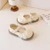 Zapatos de Princesa de Cuero Estilo Coreano para Niñas Primavera 2026 con Moño de Cinta y Perlas, Zapatos Individuales Suaves para Niñas Pequeñas