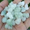 Jade al por mayor Xinjiang Tianshan Verde Calabaza Jade Seda Dorada Yu Pei Xue Cui Pulsera de Agujero Recto Pulsera Joyería Tejida