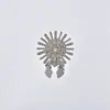 Botões de Punho Decorativos Masculinos e Femininos Transfronteiriços, Botões de Terno, Fechos de Gola Exquisitos em Forma de Flor com Strass, Acessórios de Vestuário Modernos