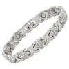 Pulsera Magnética Popular Redonda de Diamantes Completos Transfronteriza Moda Europea y Americana Cierre de una Sola Fila Pulsera Magnética Antiestática para Mujer en Stock