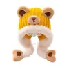 Touca de Bebê para Outono e Inverno, Design Fofo de Desenho Animado para Meninos e Meninas, Touca de Lã à Prova de Vento com Forro de Fleece, Touca de Tricô Espessa para o Inverno