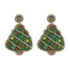Brincos de Natal Europeus e Americanos Transfronteiriços Brincos Personalizados Criativos da Moda Brincos Simples de Festival Feitos à Mão com Contas