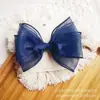 Grampo de Cabelo Infantil Fio de Neve Princesa Grande Laço Grampo de Cabelo Meninas Top Clip Acessórios para Vestido de Festa Acessórios de Cabelo para Aniversário de Bebê