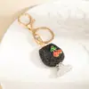 Chaveiro de copo de vinho de argila macia para atacado de fabricantes com diamantes, pingente de bolsa fofo e personalizado, chaveiro de carro, acessórios coloridos