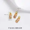 Tendência Nacional Método Antigo Pingente de Ouro de Areia Fogo Azul Gotejamento de Óleo Sorte Oco Esculpido Pérolas Incrustadas Acessórios para Pulseira Colar DIY Feito à Mão