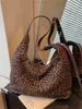 Bolso Casual de Gran Capacidad con Estampado de Leopardo para Mujer, Nuevo Otoño e Invierno 2025, Bolso de Hombro Cruzado, Bolso de Mano
