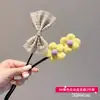Palillo para Moño de Flor para Niños, Accesorio para Moño Perezoso para Niñas, Lindo Moño de Flor para el Cabello, Accesorio de Flor para el Cabello