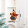 Novas decorações de Natal transfronteiriças Papai Noel boneco de neve homem de gengibre pequeno pingente para adicionar um senso de atmosfera festiva
