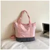 Bolso Cubo Ligero de Nailon para Mujer, Gran Capacidad de Verano, Bolso de Mano para el Trayecto al Trabajo, Bolso Tote Versátil de Hombro Cruzado