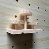 Accesorios para tableros de agujeros, tableros de madera maciza con agujeros redondos, cerillas, palos de madera redondos, estantes para tablillas, ganchos para tablillas de madera