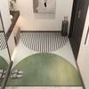 Felpudo de entrada de terciopelo de cristal para el hogar, resistente a la suciedad, absorbente, lavable y recortable.