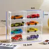 1:Caja de Almacenamiento para 64 Modelos de Autos Domeka Soporte de Exhibición para Coches de Juguete Hot Wheels Estante de Almacenamiento Transparente de Acrílico