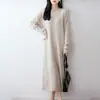 Vestido de lana de longitud media, cuello redondo, corte holgado, tejido de punto trenzado para mujer, perfecto como capa base para otoño/invierno, con diseño de suéter de punto de ochos en un estilo relajado y casual
