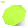 Guarda-chuva Infantil Atacado Cabo Curvo Cor Arco-íris Guarda-chuva Infantil com Estojo à Prova d'Água Jardim de Infância Uso Duplo para Sol e Chuva Guarda-chuva Infantil