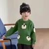 Suéter para Niños Modelo Nuevo 2025 para Niños Pequeños y Medianos, Ropa de Invierno con Forro Polar, Prenda Interior de Punto Engrosada, Prendas de Punto de Invierno