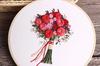 Hermoso ramo de flores para sostener diy hecho a mano kit de bolsa de material para bordado set de bordado de flores europeas outlet de fábrica