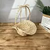 Cesta de mano tejida de bambú con sombrero Hanfu, cesta de flores retro, cesta de recuerdo para arreglos florales, cesta de regalo decorativa de estilo nacional chino.