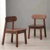 Nogal negro norteamericano banco pequeño mortaja y espiga silla infantil taburete bajo para cambiar zapatos de tronco madera maciza hogar respaldo taburete cuadrado