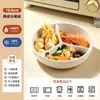 Recipiente para aquecer no micro-ondas para uso doméstico, resistente a altas temperaturas, com bandeja para cozinhar no vapor, tigela de vidro, vaporizador para aquecer pães, dispositivo de cozimento a vapor