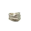 Anillo Geométrico Irregular de Aleación de Múltiples Capas con Apertura Ajustable, Joyería Femenina, Ventas Directas del Fabricante, Nuevo Producto Transfronterizo Europeo y Americano