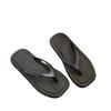 Chanclas Cuadradas de Bloques de Color 2023 para Mujer Estilo Coreano Sandalias de Moda Chanclas de Clip para Playa en Stock Suela Gruesa