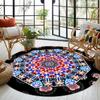 Alfombra Étnica Transfronteriza Redonda Mandala Alfombrilla para Cesta Colgante de Casa Mecedora Mesa de Café de Sala de Estar
