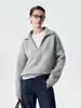 FirstSTUDIO! Cardigan de Tricô Casual Solto com Gola V de Mohair Suéter de Manga Longa Feminino
