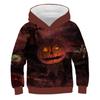 Sudaderas de Otoño Cabeza de Calabaza de Halloween Sudaderas con Estampado 3D Niños Niñas Sudaderas con Capucha Pulóver Tops Moda Infantil