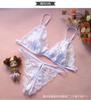 Europeu e Americano Sexy Roupa de Rede Sexy Lingerie Gola Alta Vazada Macacão Fenda Exposição dos Seios Malha Transparente Seda Preta Meias Grátis