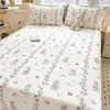 Juego de Tres Piezas de Sábana Ajustable y Sábana Plana de Algodón Puro Fresco y Sencillo Cubierta de Cama para Dormitorio de Algodón Puro Juego de Cubierta Protectora de Cobertura Total para Colchón Simmons