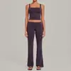 Novo conjunto de roupa de yoga com cintura dobrável justa, pregas invisíveis e design que levanta o bumbum para fitness e esportes, conjunto de duas peças 6012+2257
