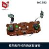 Huina 592 excavadora profesional de aleación con control remoto de 22 canales vehículo de ingeniería excavadora modelo para niños juguete-accesorios